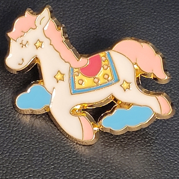 Sweet Dreamy Magical Pony In The Clouds Enamel Pin - Picture 3 of 12